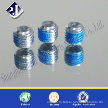 Grade 12.9 set screw blue white zinc